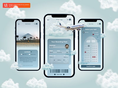 Aviation App Ideia 2d adobe photoshop app app design aviation creativity dailyui design figma graphicdesign interface design ios iphone minimal plane ticket ui ux