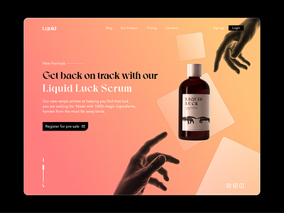 Liquid Luck | Landing Page