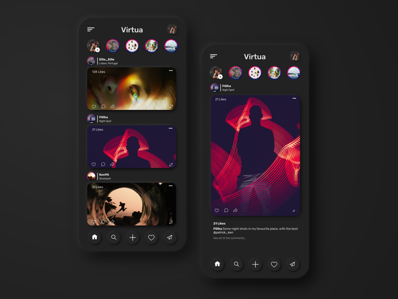 App concept for social network by João Borges on Dribbble