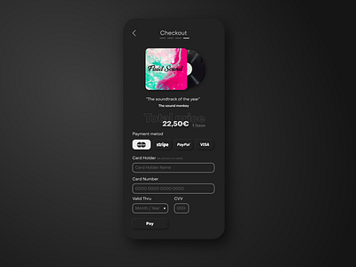 Checkout Interface for Vinyl Shop App