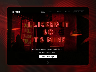 Landing page restaurant