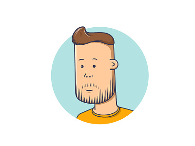 Illustration for my website beard character face hair illustration self portrait