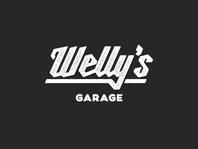 Welly's Garage branding garage logo motor typography wellys