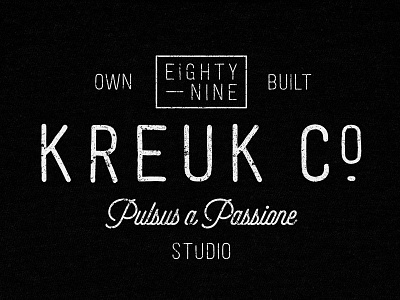 Kreuk Co branding kreuk studio tee typography