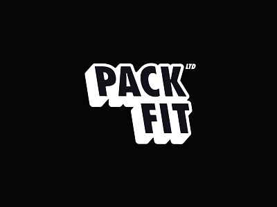 Pack Fit Logo branding delivery letters logo identity black white logotype minimal minimalist typography