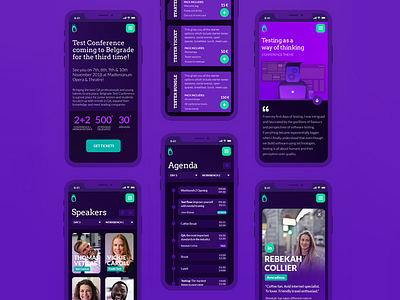 Belgrade Test Conference 2018 - Responsive web for mobile mobile ui web design