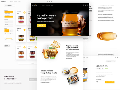 Krnjevac honey design e commerce ecommerce honey ui web web design web shop web site