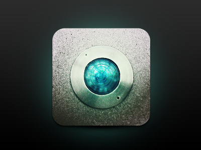 App icon design app blue camera grunge icon ipad iphone