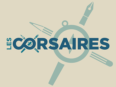 "Les Corsaires" logo branding logo typography