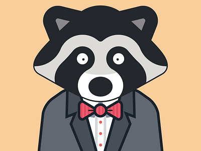 Raccoon in a suit