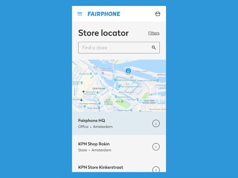 Store Locator — Mobile Prototype