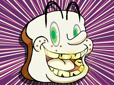 Toasty! branding cartoon character cartoon illustration illustration illustration art logo mascot mascot design toast toasted