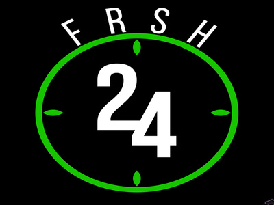 Frsh24 24 branding coaching dallas design fitness fresh design green houston identity leaves logo motivation texas typography