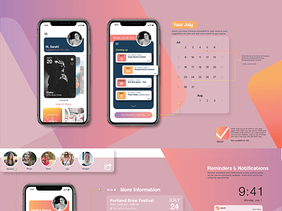 RSVP App app application design user experience user interface design userinterface ux web