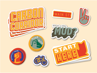 Carbon Corridor Sticker Pack branding graphic design stickers utah