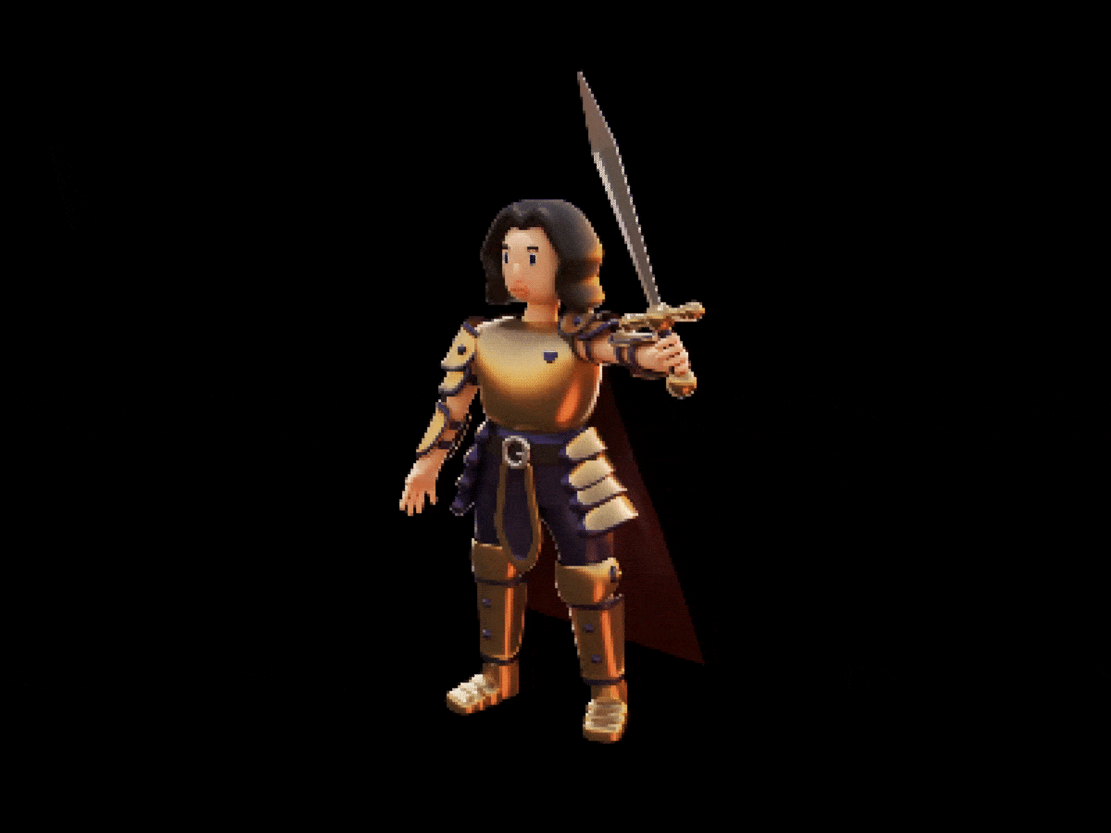 #138 Knight / Character, Blender 3D 3d animation black blender character illustration knight