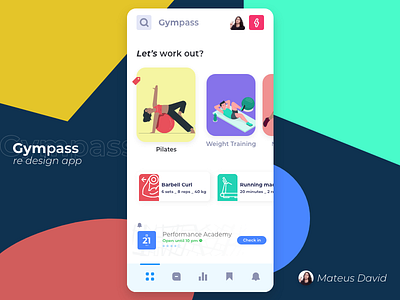 Gympass redesign app dailyui gym gymapp illustration motion ui uidesign uiux ux xd