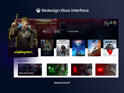 Xbox interface redesign gamestore interface tv motion ui ui design xbox xd