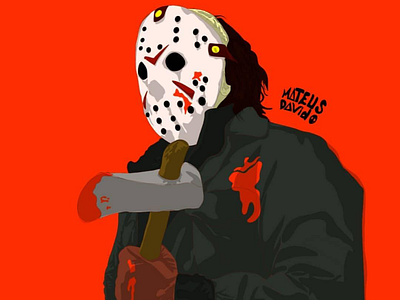 Jason - Friday 13 desenho illustrator photoshop