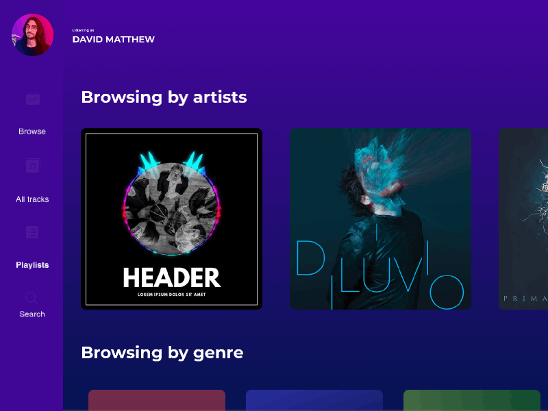 Music Player Flow Motion - Daily Ui 9 dailyui figma illustrator motion principle uidesign uiux