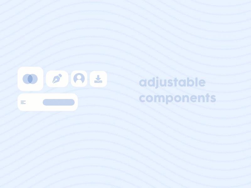 Adjustable Components design motion ui uidesign uiux ux vector xd xd design