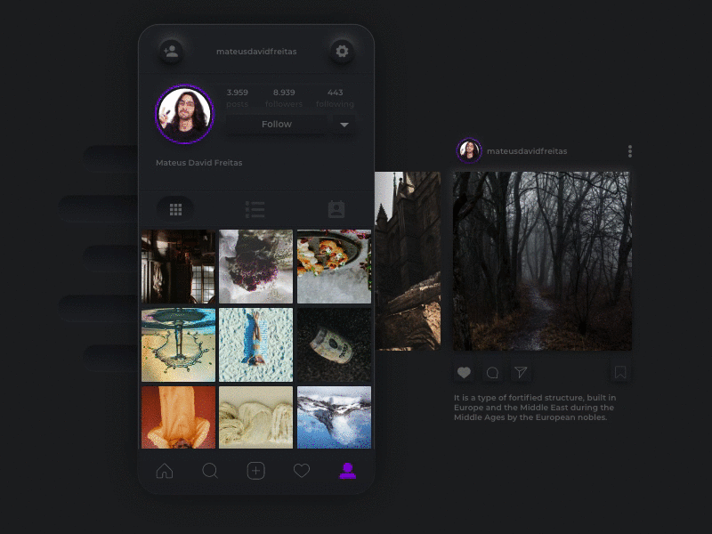 Instagram neumorphism app design illustration motion neumorphism ui uidesign uiux ux xd xd design