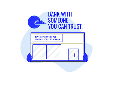 Bank Illustration banking beverly bmcu designerforhire graphic design hireme illustration ma ui