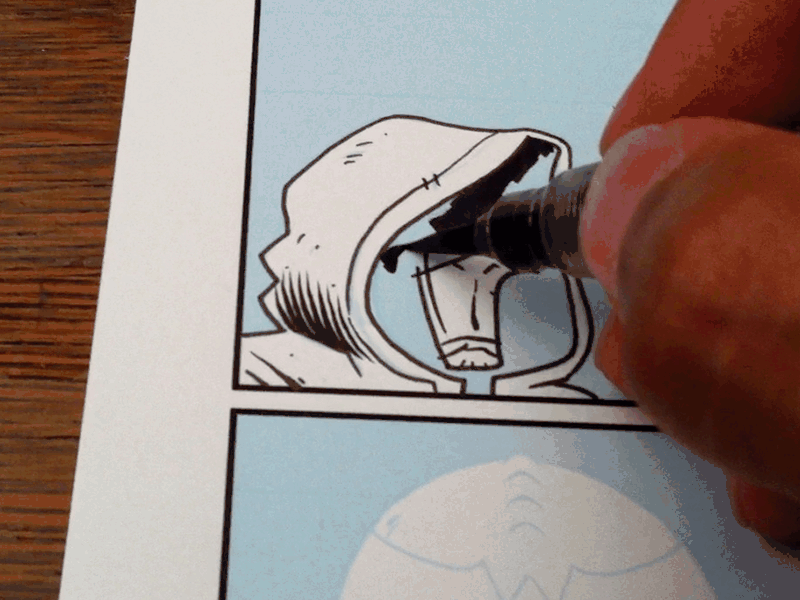 Inking A Panel of My Graphic Novel comics graphic novel inking