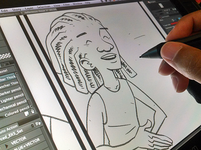 Infectious Panel WIP art characters cintiq comics digital graphic novel sketch sketching