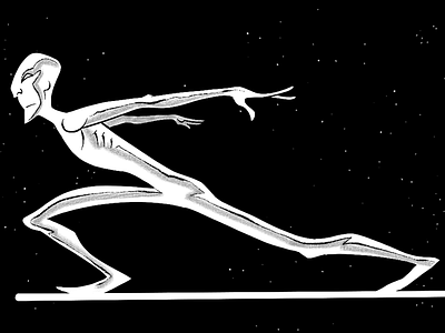 Silver Surfer comics ipad pro art marvel silver surfer
