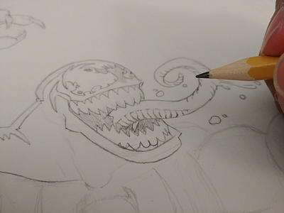 Sketching Venom art artist comics sketch sketching spider man venom