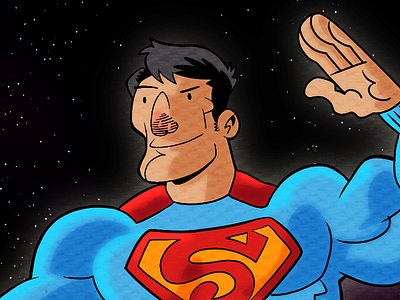Superman In Space comics illustration ipad pro procreate app space superman