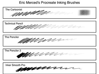 Procreate Inking Brushes artist tools brushes digital tools inking procreate