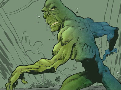 Swamp Thing comics. dc creatures inks line art monsters superheroes swamp thing