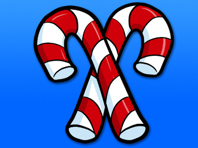 Candy Cane icons illustration