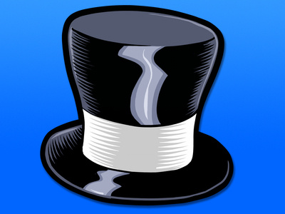 Magic hat icons illustration