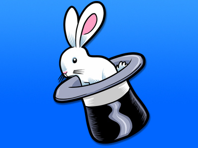 Rabbit icons illustration