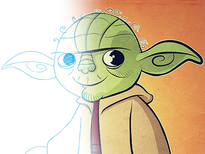 Yoda adobe ideas cartoons ipad sci fi star wars vector