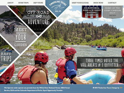 Timberline Tours New Website 970 design adventure co maps rafting rivers timberline tours vail