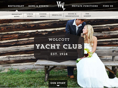 Wolcott Yacht Club badge concept type vail website weddings yacht club