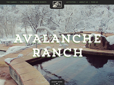 Avalanche Ranch Concept 2.1 avalanche cabins hot springs mountain ranch website