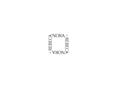 NORA+REBECA branding design lettering logo type typography vector