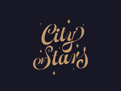 City Of Stars design type typography vector