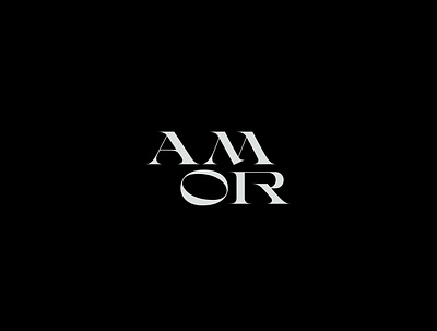 AMOR TYPOGRAPHY branding design lettering logo minimal type typography vector