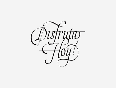 DISFRUTA HOY CALLIGRAPHY calligraphy design lettering type typography vector