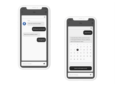 Chatbot Reservation UI ai app branding chatbot design minimal ui ux