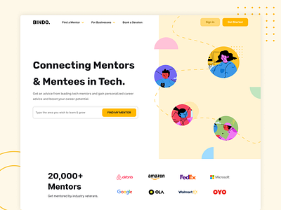 Mentor & Mentee service - Landing page