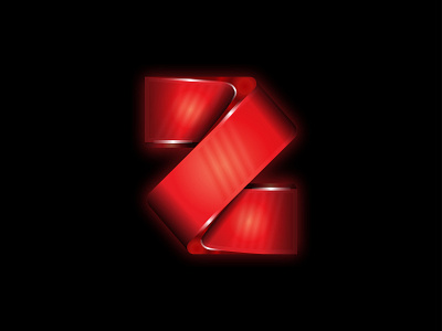 3d Vector Logo Letter Z Hot Bended Metal