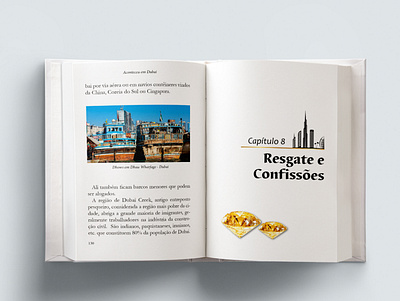 Diagramação do livro Aconteceu em Dubai book book design design de livro diagramação diagramação de livro livro