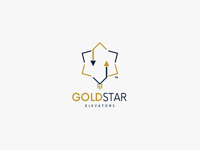 Gold Star design elevator gold graphicdesign icon logo star